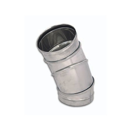 Curva regolabile  da 0° a 90° inox  monoparete