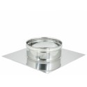 Base forata innesto F acciaio Inox Monoparete